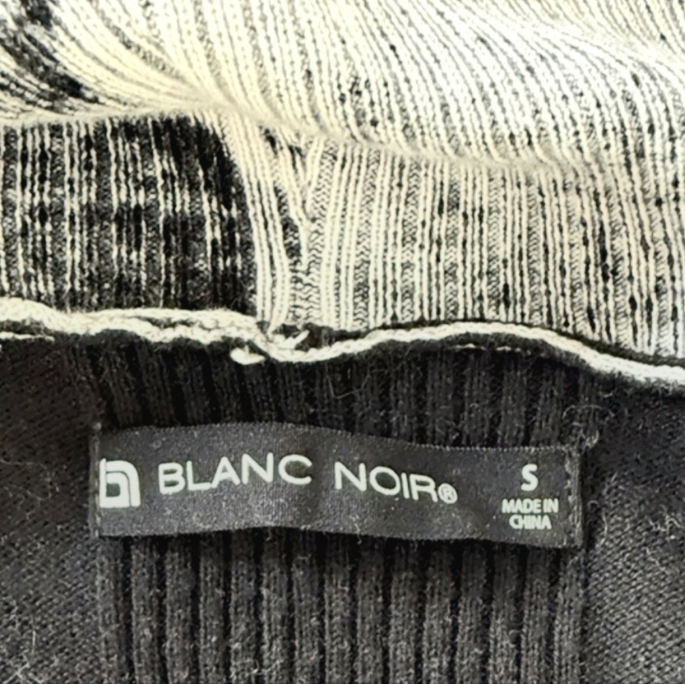 Blanc Noir Black and Gray Cardigan S - Picture 3 of 7